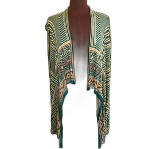 Umgee Open Cardigan Womens Size Medium Blue Gray Boho Western Draped